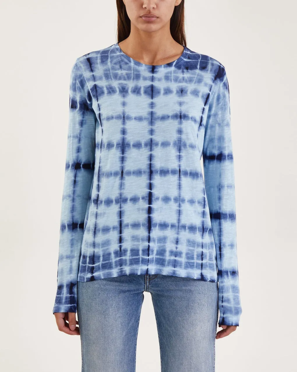 Proenza Schouler   T-Shirt Tie Dye Blå 